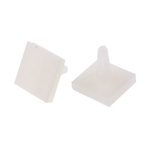 LCBSBM-03-01A-RT, 4.8mm High Nylon PCB Support for 3.18mm PCB Hole, 12.7 x 12.7mm Base