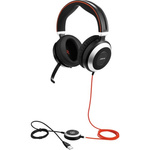 Jabra Evolve 80 UC Black Wired Bluetooth Over Ear Headset