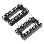 Winslow 2.54mm Pitch Vertical 14 Way, Through Hole Turned Pin Open Frame IC Dip Socket, 5A