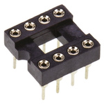 Winslow 2.54mm Pitch Vertical 8 Way, Through Hole Turned Pin Open Frame IC Dip Socket, 5A