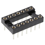 ASSMANN WSW 2.54mm Pitch Vertical 14 Way, Through Hole Turned Pin Open Frame IC Dip Socket, 3A