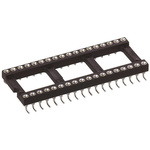 Preci-Dip 2.54mm Pitch Vertical 24 Way, SMT Turned Pin Open Frame IC Dip Socket, 1A