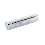 Merlett Plastics PVC Flexible Tube, Clear, 42.5mm External Diameter, 5m Long, Reinforced, 110mm Bend Radius, Liquid