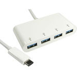 RS PRO 4 Port USB 3.1 USB C  Hub, USB Powered