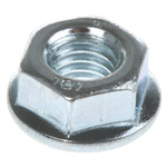 14.2mm Bright Zinc Plated Steel Hex Flanged Nut, M6