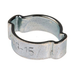 RS PRO Steel O Clip, 7.5mm Band Width, 13mm - 15mm Inside Diameter