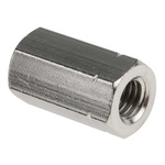24mm Plain Stainless Steel Coupling Nut, M8, A2 304
