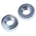 RS PRO Clear Passivated, Zinc Steel Clinch Nut, M4