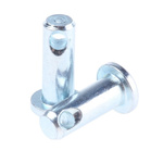 1/2in Bright Zinc Plated Steel Clevis Pin, 3/16in Diameter