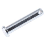 1-1/4in Bright Zinc Plated Steel Clevis Pin, 1/4in Diameter
