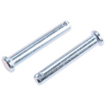 1-1/2in Bright Zinc Plated Steel Clevis Pin, 1/4in Diameter