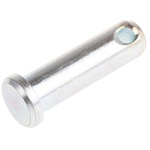 1-1/4in Bright Zinc Plated Steel Clevis Pin, 3/8in Diameter