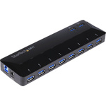 StarTech.com 10 Port USB 3.0 USB A  Hub, AC Adapter Powered, 201 x 60 x 24mm
