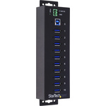 StarTech.com 10 Port USB 3.0 USB A  Hub, Terminal Connector Powered, 198 x 56 x 31mm