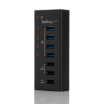 StarTech.com 4 Port USB 3.0 USB A  Hub, AC Adapter Powered, 110 x 45 x 24mm