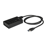 StarTech.com 4 Port USB 3.0 USB A, USB C  Hub, AC Adapter Powered, 100 x 60 x 24mm