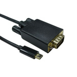 RS PRO USB C to VGA Adapter Cable, USB 3.1, 1 Supported Display(s) - 1080p