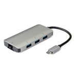 Roline 3 Port USB Network Adapter USB 3.0, USB 3.2 USB C to RJ45