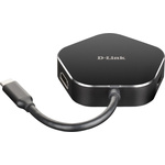 D-Link 2 Port USB 3.0 USB C  Hub, USB Powered, 68 x 67 x 16mm