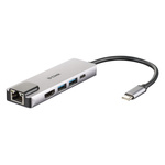 D-Link 2 Port USB 3.0 USB C  Hub, USB Powered, 103 x 31 x 11mm