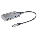StarTech.com 4 Port USB 3.2 USB A  Hub, USB Bus Powered, 420 x 54 x 16mm