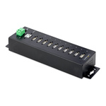 StarTech.com 10 Port USB 2.0 USB A USB 2.0 Hub, Terminal Connector Powered, 19.8 x 3.1 x 5.6cm