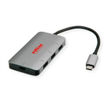 Roline 4 Port USB 3.2 USB C  Hub, USB Bus Powered, 100 x 40 x 10mm