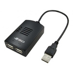 2 Port USB 2.0 USB A  Hub, USB Powered, 77 x 42 x 20mm