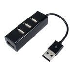 4 Port USB 2.0 USB A  Hub, USB Powered, 65 x 20 x 17mm
