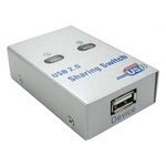 2 Port USB 2.0 USB A  Hub, USB Powered, 66 x 43 x 19mm