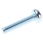 Zinc plated & clear Passivated Pan Steel Tamper Proof Security Screw, M4 x 20mm