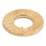 Nickel Plated Brass Plain Washer, 0.3mm Thickness, M2