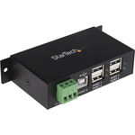StarTech.com 4 Port USB 2.0 USB A  Hub, Terminal Connector Powered, 114.5 x 57.3 x 26.3mm