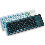 CHERRY Wired PS/2 Compact Trackball Keyboard, QWERTZ, Black