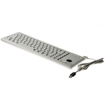 CHERRY Wired USB Compact Trackball Keyboard, AZERTY, Grey