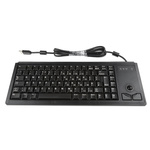 CHERRY Wired USB Compact Trackball Keyboard, QWERTY (UK), Black