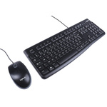 Logitech Wired Keyboard and Mouse Set, AZERTY (France), Black