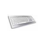 CHERRY Wired USB Keyboard, QWERTY, Silver, White