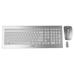 CHERRY Wireless Keyboard and Mouse Set, QWERTY, Silver