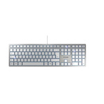 CHERRY Wired USB Keyboard, AZERTY, Silver, White