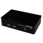 StarTech.com 2 Port USB DisplayPort KVM Switch, 3.5 mm Stereo 5120 x 1440 Maximum Resolution