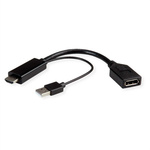 Roline USB A to DisplayPort Adapter, USB 2.0, 1 Supported Display(s)  - up to 4K