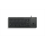CHERRY Wired USB Compact Trackball Keyboard, QWERTY (Italy), Black