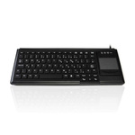 Ceratech Wireless USB Compact Touchpad Keyboard, QWERTY (UK), Black
