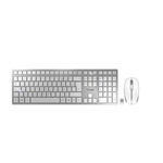 CHERRY Wireless Ergonomic Keyboard and Mouse Set, AZERTY (France), Silver/White