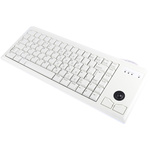 CHERRY Wired PS/2 Compact Trackball Keyboard, QWERTY (UK), Grey