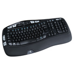 Logitech Wireless USB Keyboard, QWERTY (UK), Black