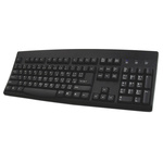Ceratech Wired PS/2, USB Keyboard, QWERTY (Arabic), Black