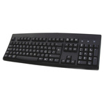 Ceratech Wired PS/2, USB Keyboard, QWERTY (Italy), Black