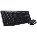 Logitech Compact Keyboard, QWERTY (UK), Black (Keyboard), Black/Grey (Mouse)